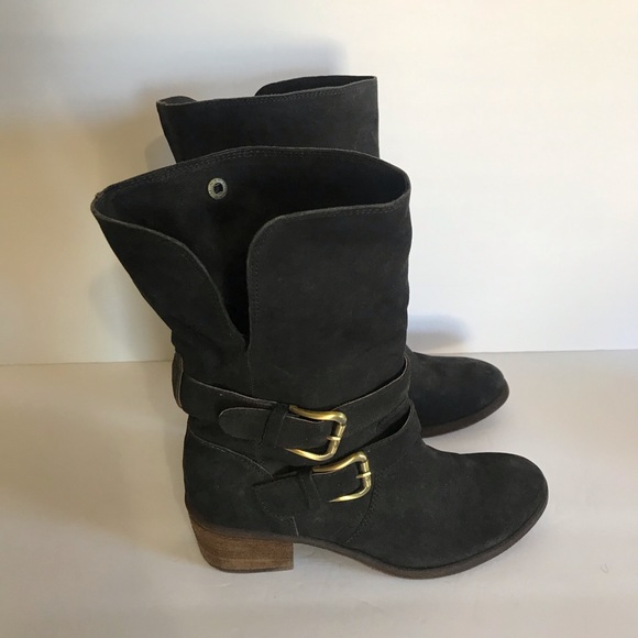 SOLD Donald J Pliner DANEE Boots Gray Suede - Picture 6 of 7